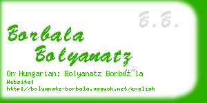 borbala bolyanatz business card